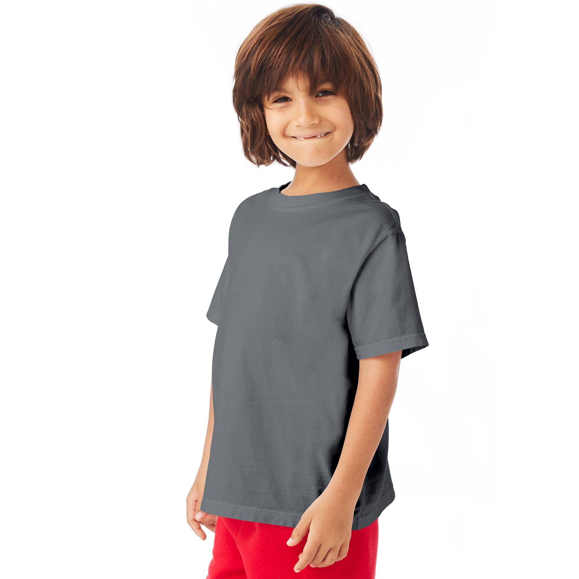 Hanes Boys X-Small Comfort Wash Garment Dyed Tee